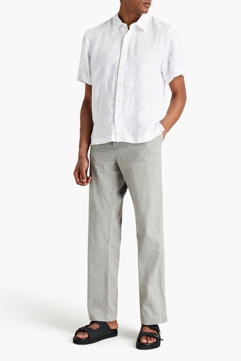 JAMES PERSE Mélange linen shirt