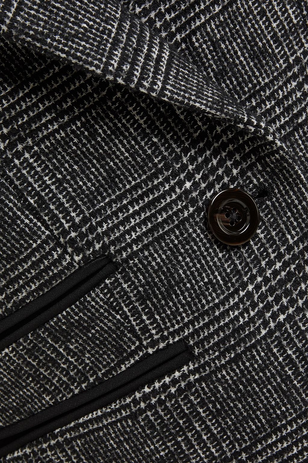 VERONICA BEARD Gia crepe-trimmed Prince of Wales checked jacquard blazer