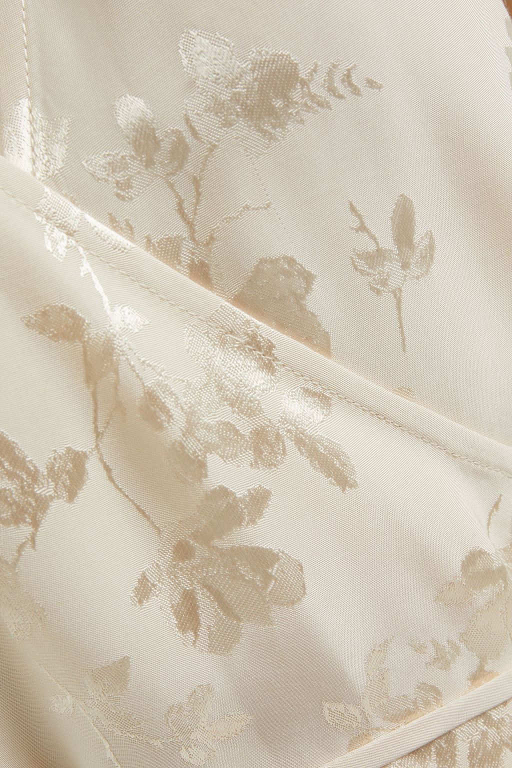 VERONICA BEARD Eden floral-jacquard wrap top