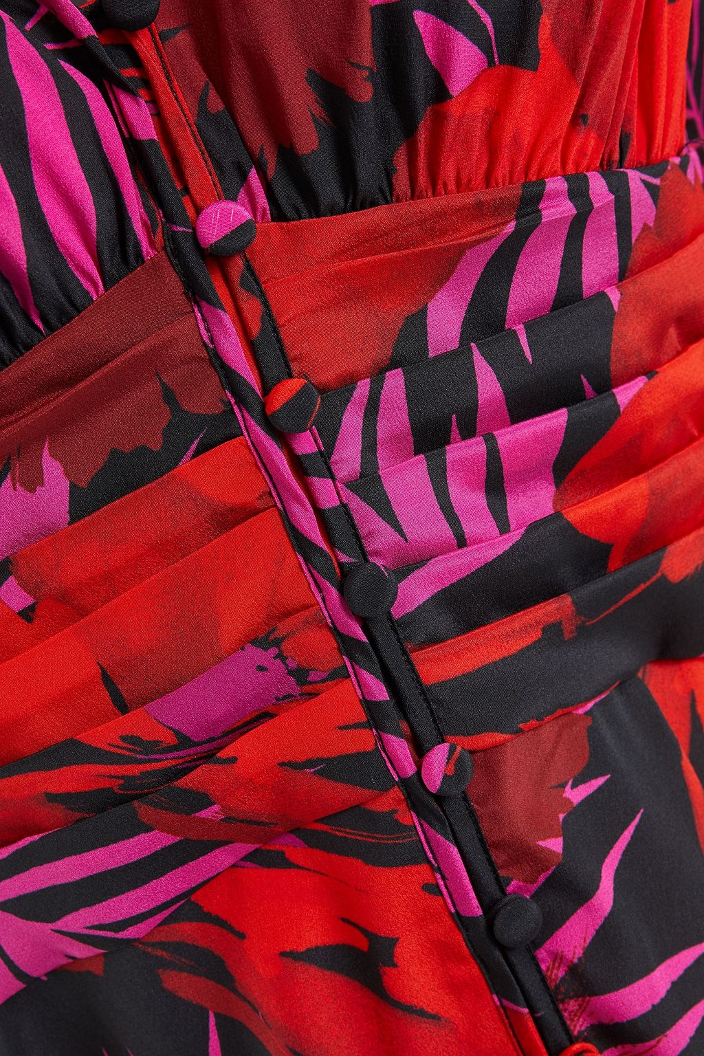 VERONICA BEARD Pevero pleated printed silk-blend crepe de chine blouse