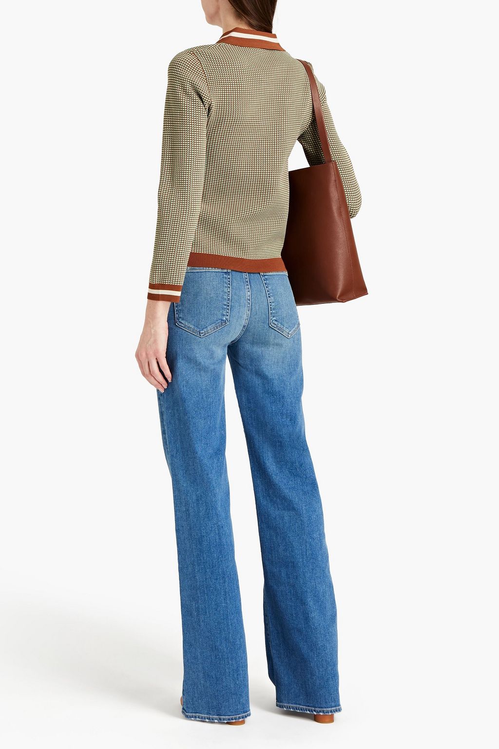 VERONICA BEARD Hildy jacquard-knit polo shirt
