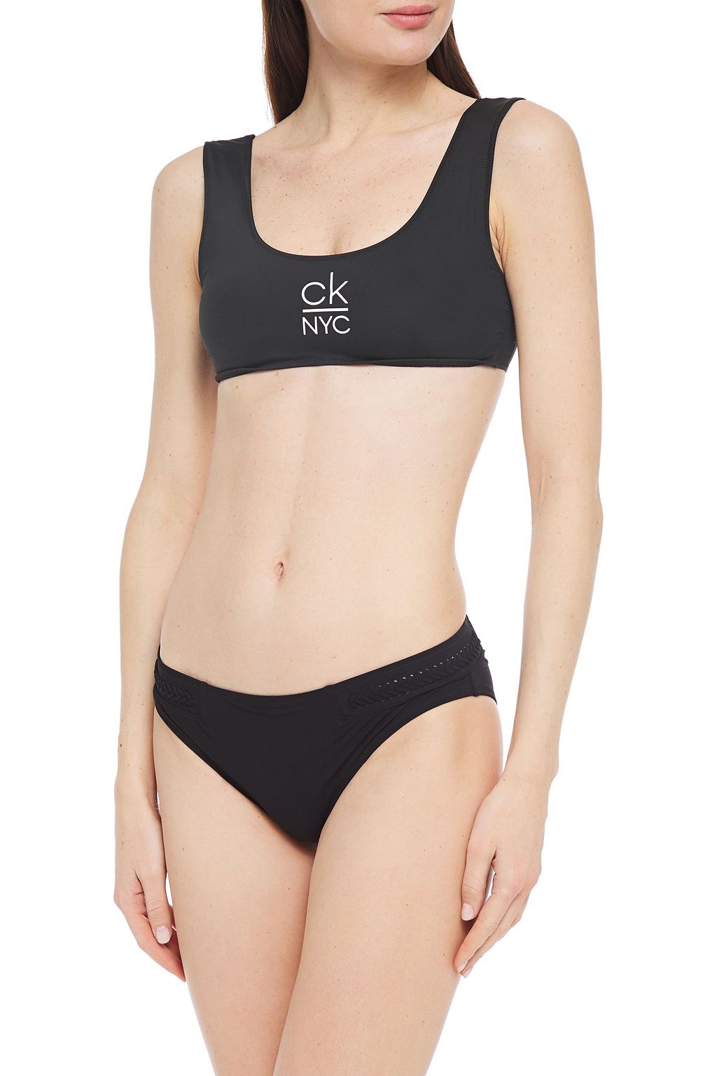 CALVIN KLEIN Lace-up low-rise bikini briefs