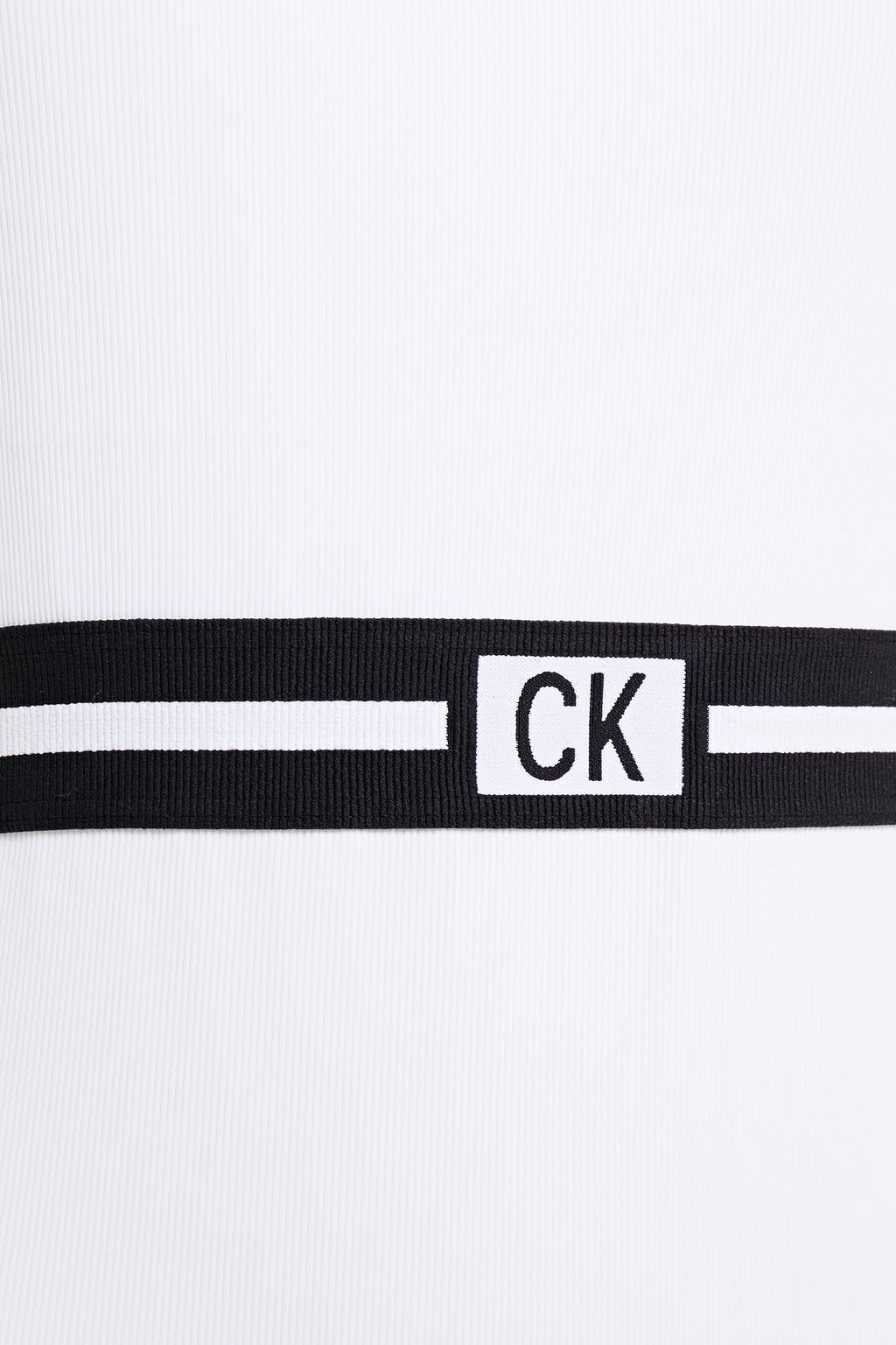CALVIN KLEIN Ribbed knit-trimmed swimsuit
