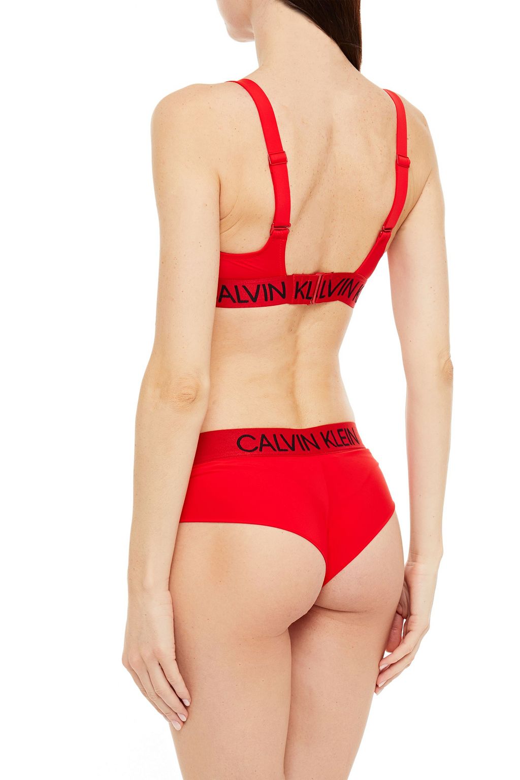 CALVIN KLEIN Printed triangle bikini top