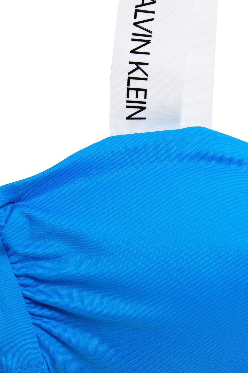 CALVIN KLEIN Monogram-trimmed twist-front bikini top