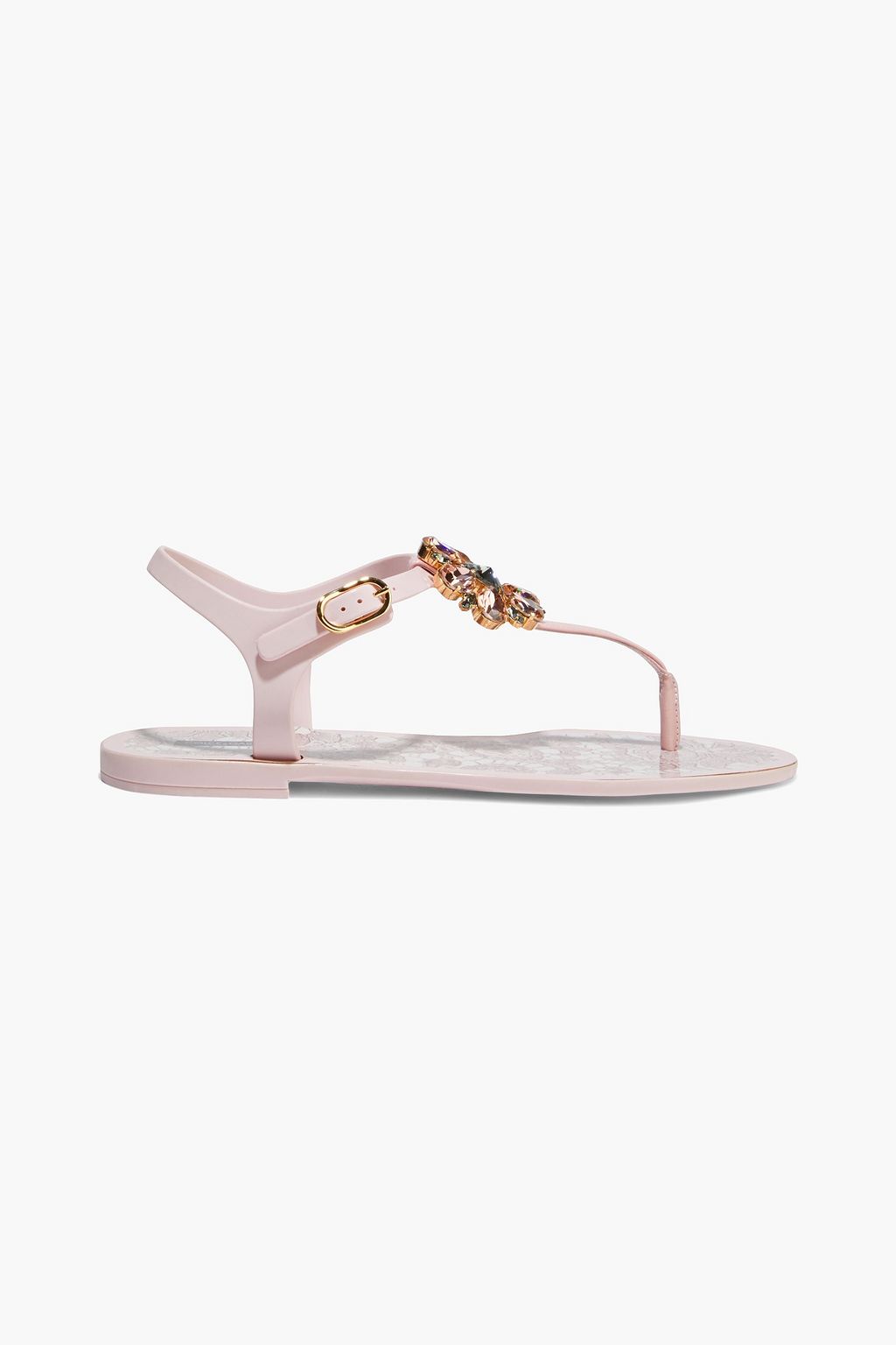 rubber sandal with crystals