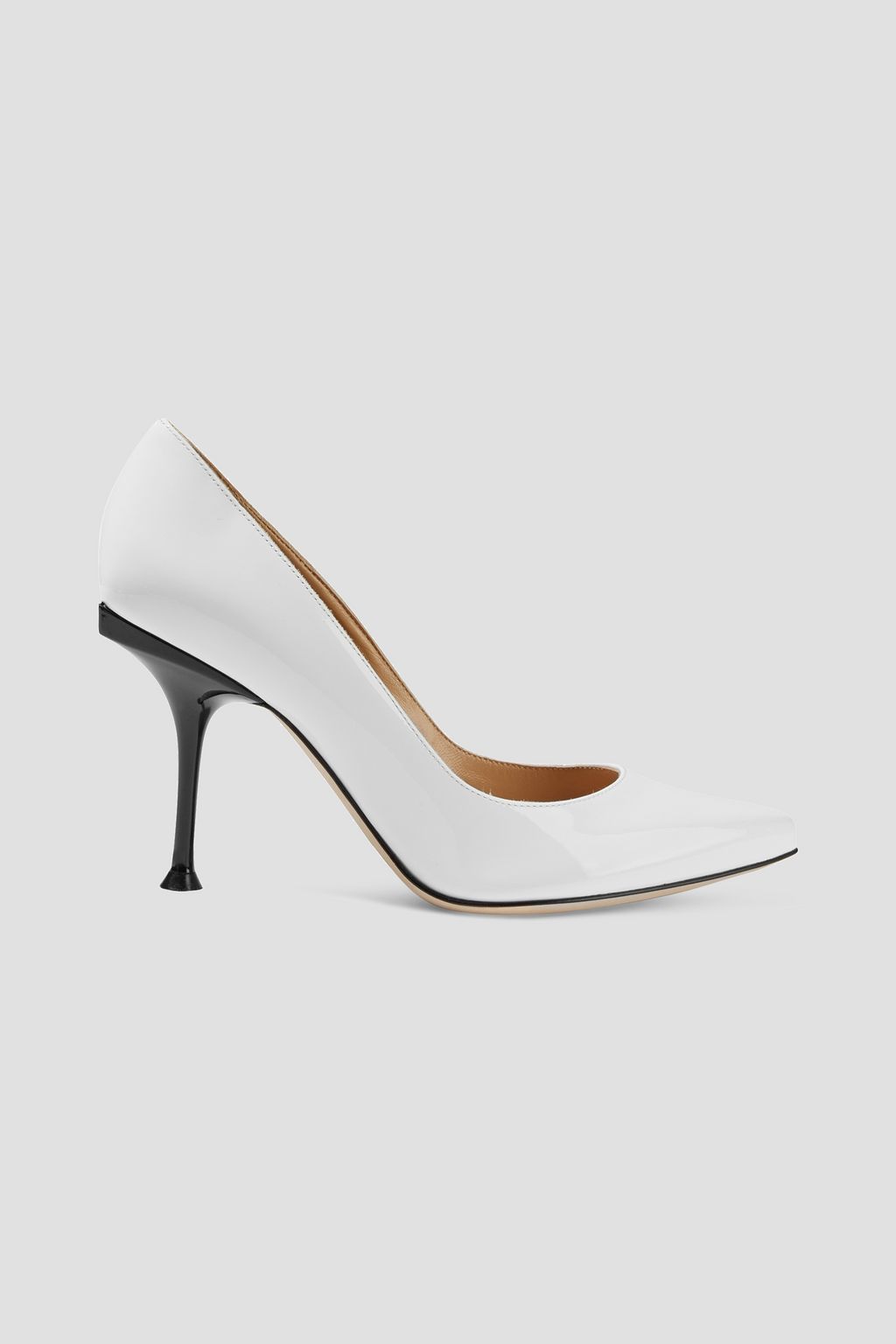 White sr Milano 90 patent-leather pumps 