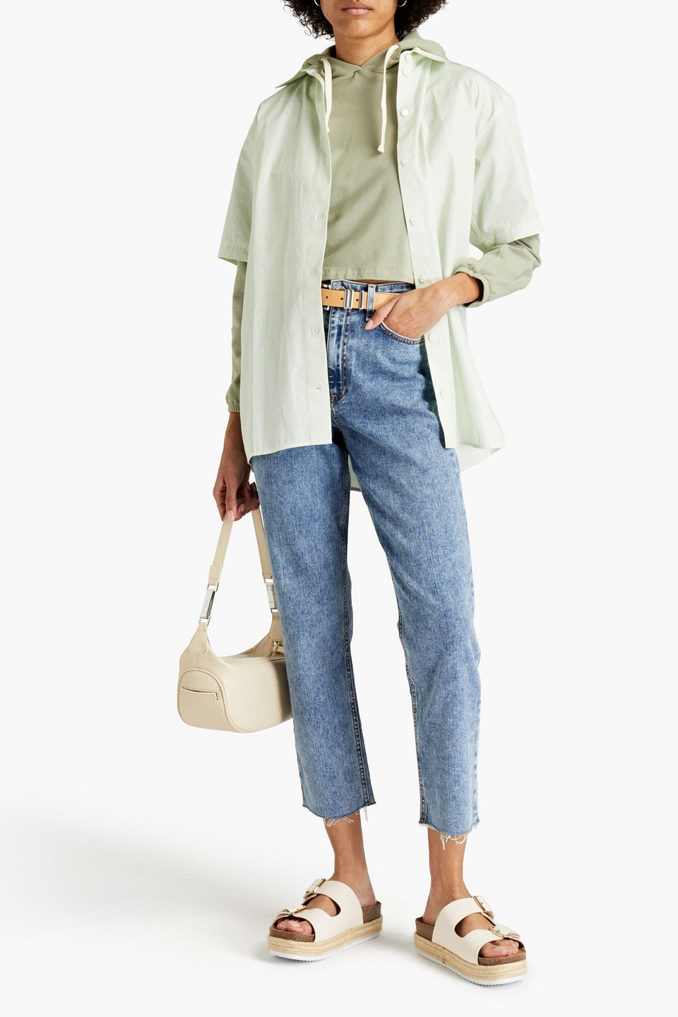 RAG & BONE NINA CROPPED HIGH-RISE TAPERED JEANS