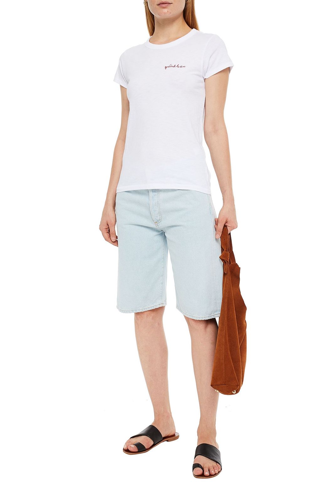 RAG & BONE Embroidered Pima cotton jersey T-shirt