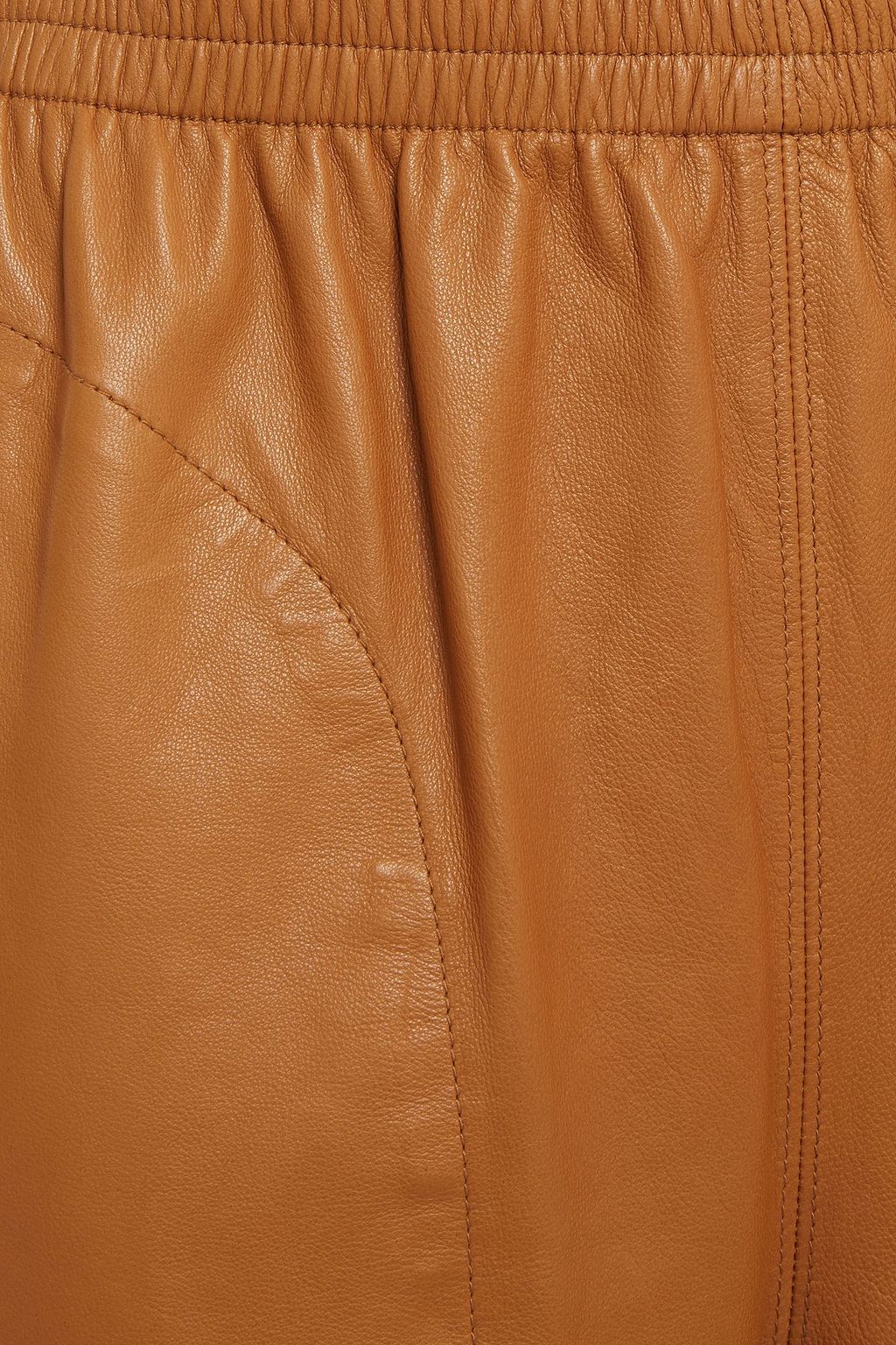 RAG & BONE Gathered leather track pants