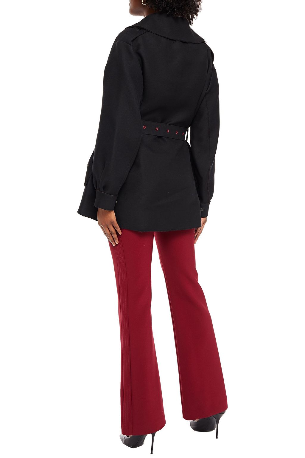 THE ROW Belted wool and silk-blend coat