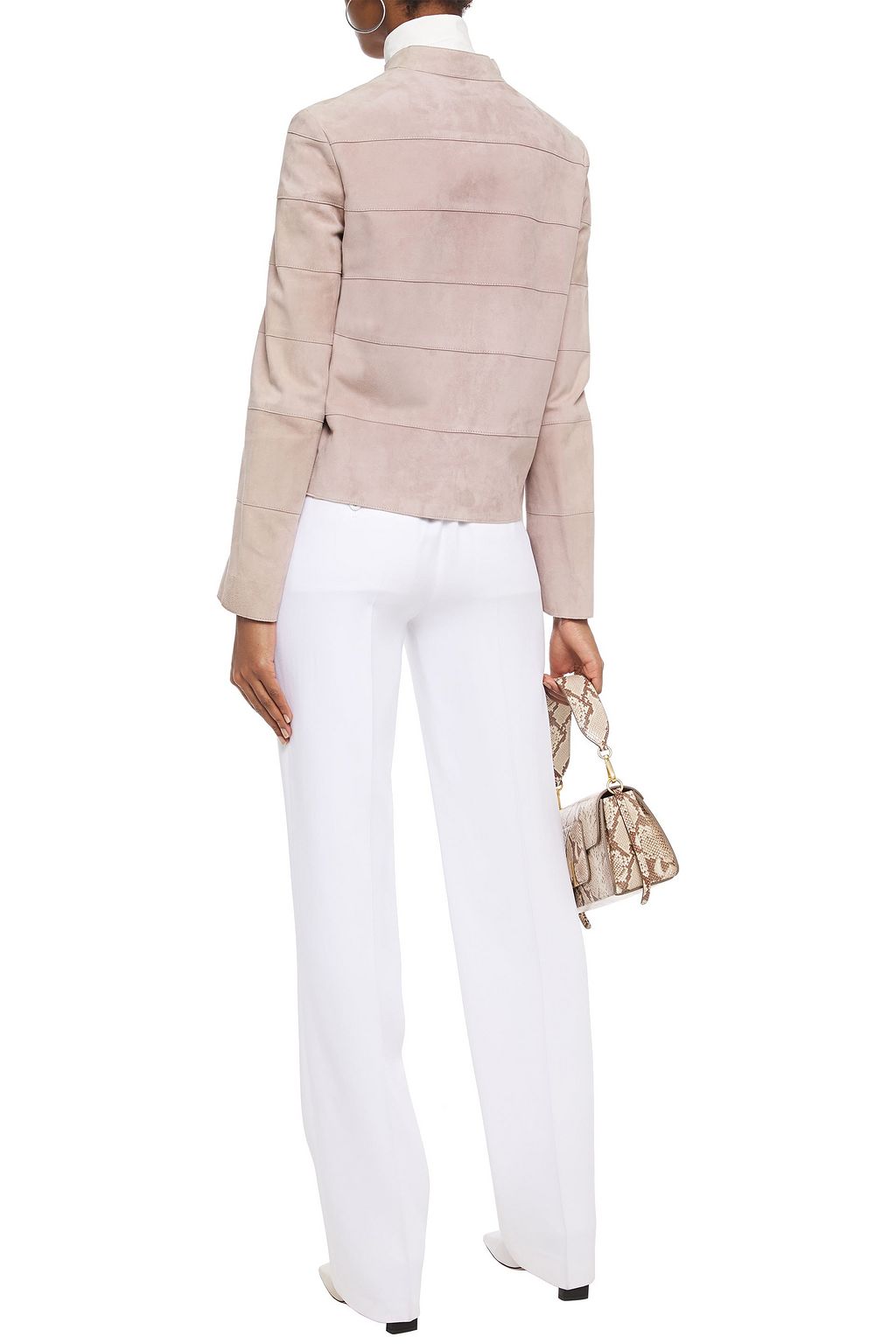 THE ROW Paneled suede jacket