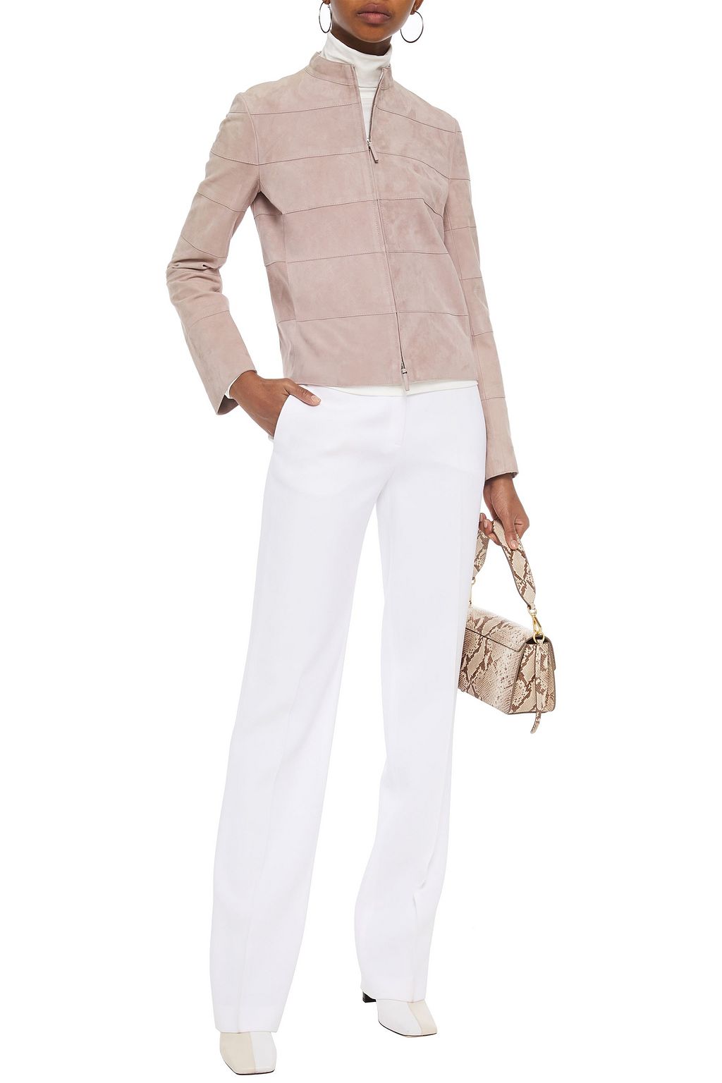THE ROW Paneled suede jacket
