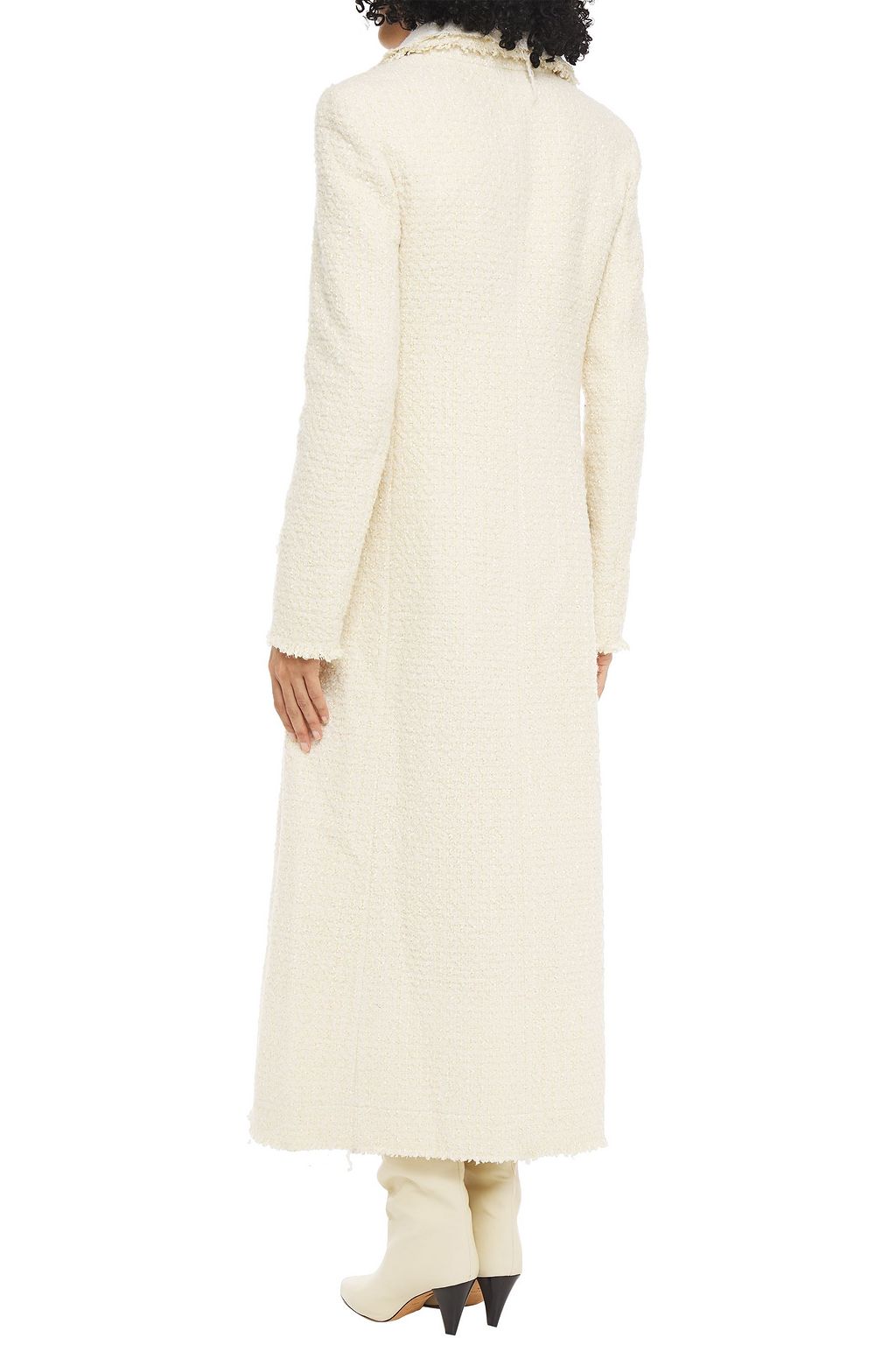 THE ROW Frayed bouclé-tweed coat