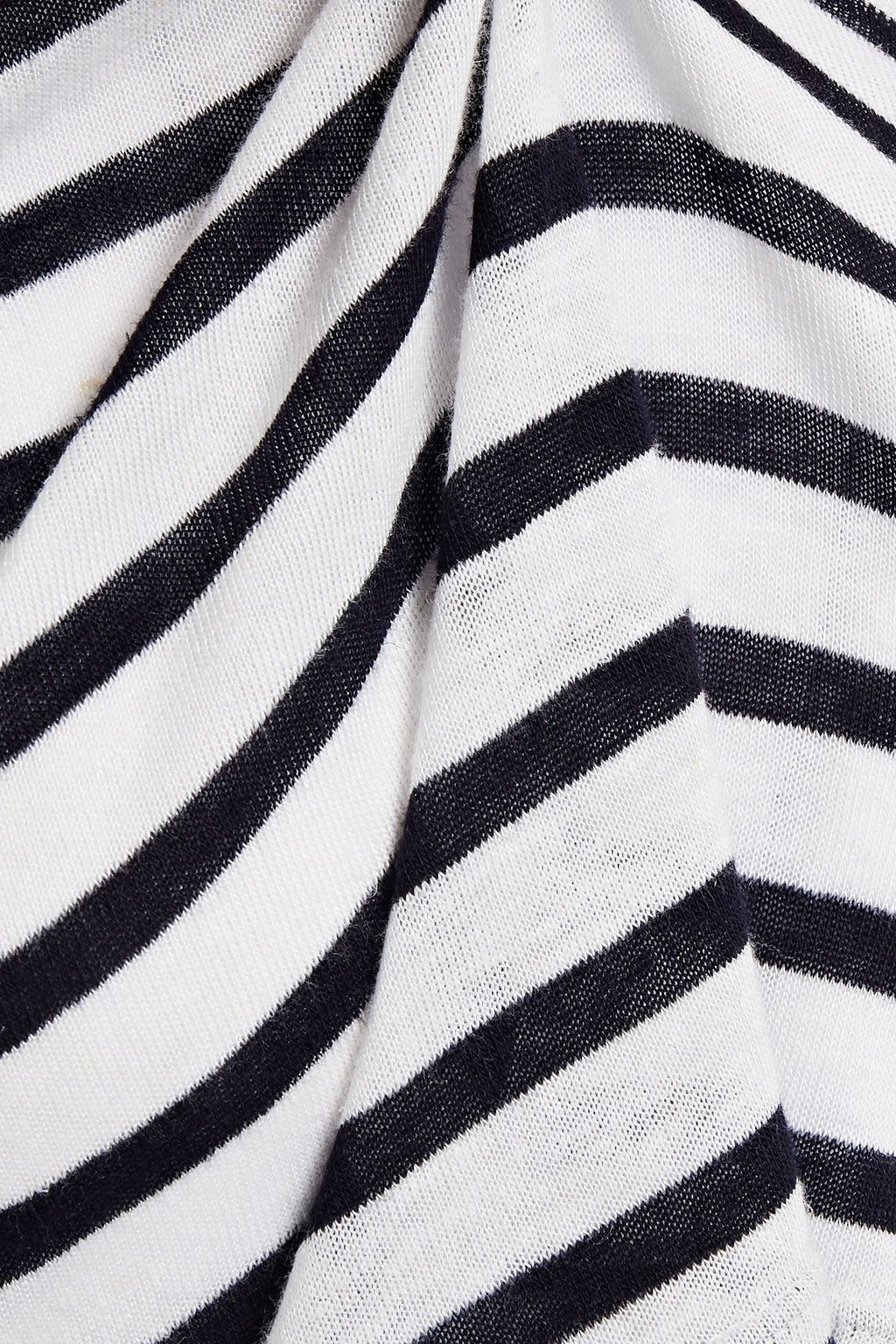 ALEXANDERWANG.T Cropped striped slub jersey top