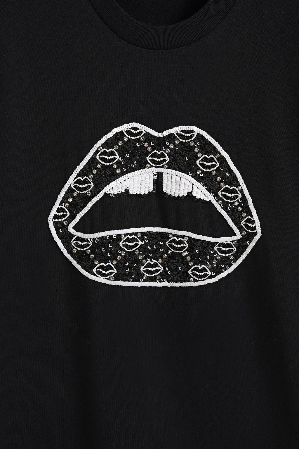 MARKUS LUPFER Alex sequin-embellished cotton-jersey T-shirt