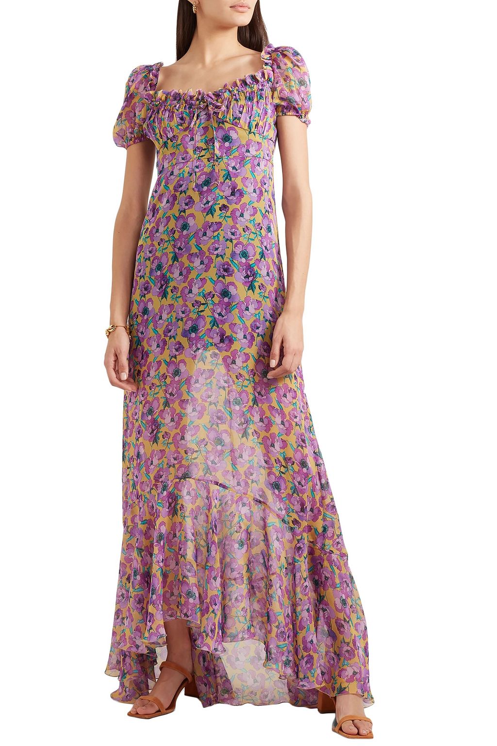 RAQUEL DINIZ Alice floral-print silk-chiffon maxi dress