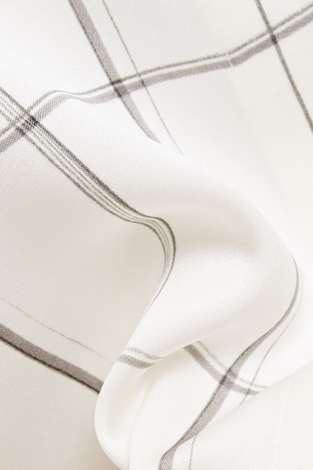 THE ROW Big Sisea checked silk-satin shirt