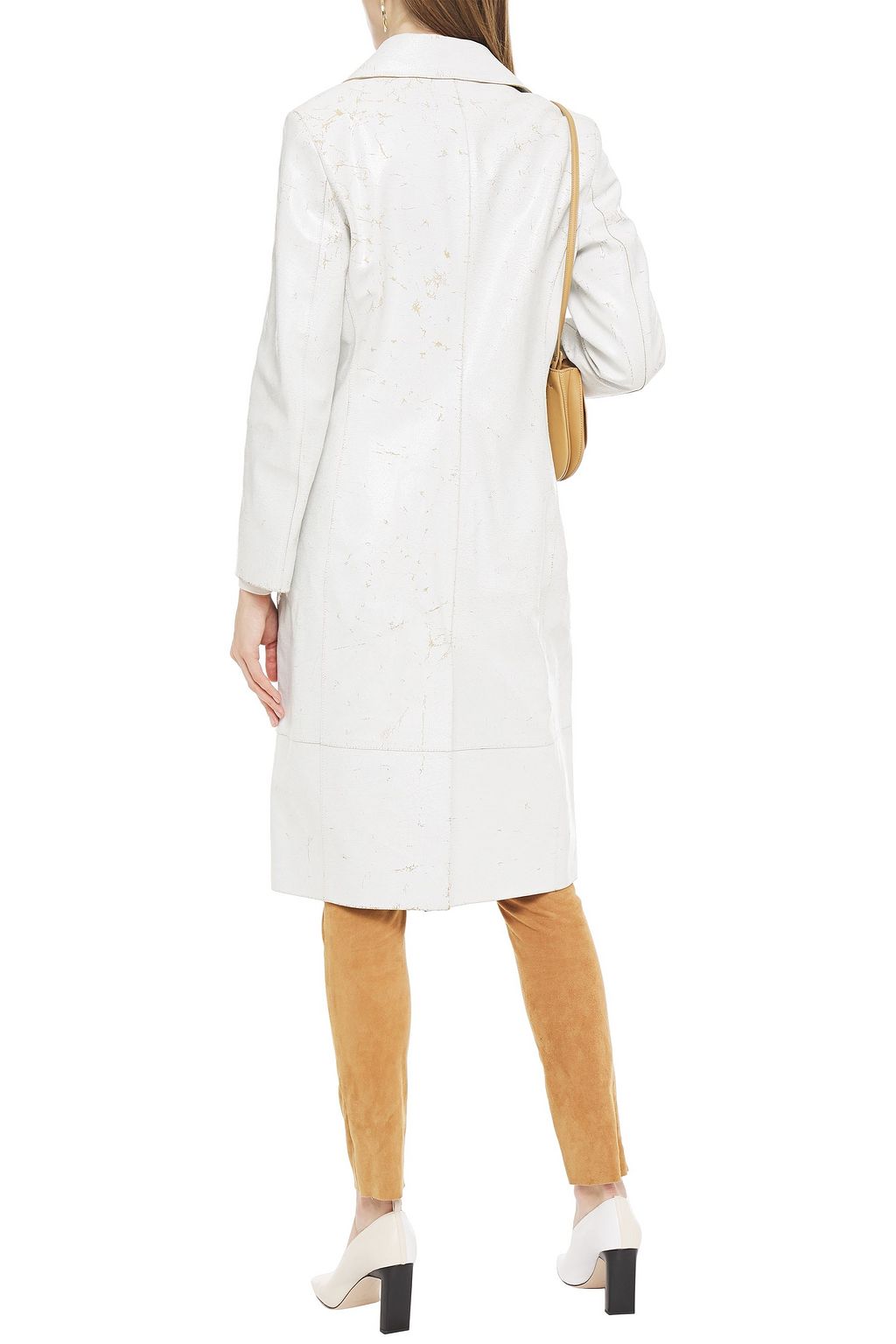THE ROW Rami cracked patent-leather coat