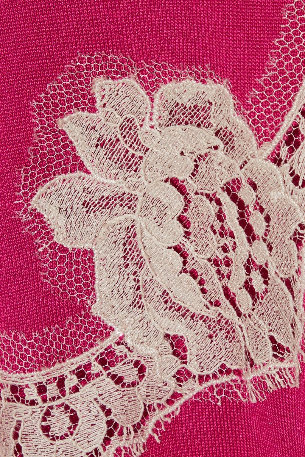 DOLCE&GABBANA Lace-paneled silk cardigan