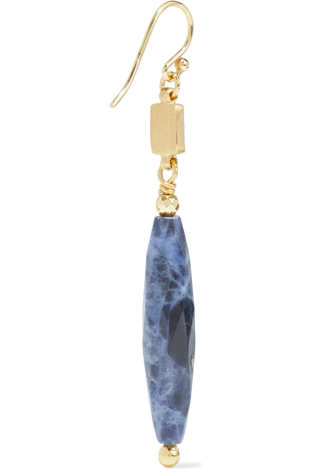 CHAN LUU 18-karat gold-plated sterling silver pyrite earrings