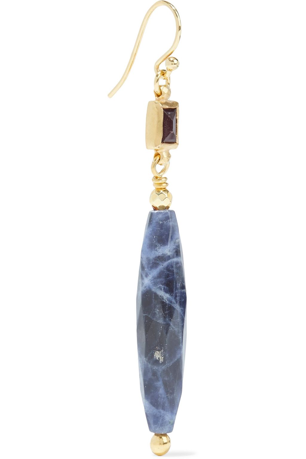 CHAN LUU 18-karat gold-plated sterling silver pyrite earrings