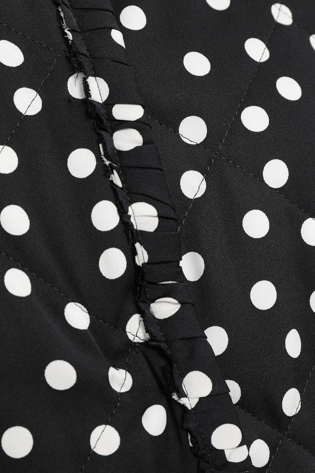 DOLCE&GABBANA Quilted polka-dot silk-blend jacket