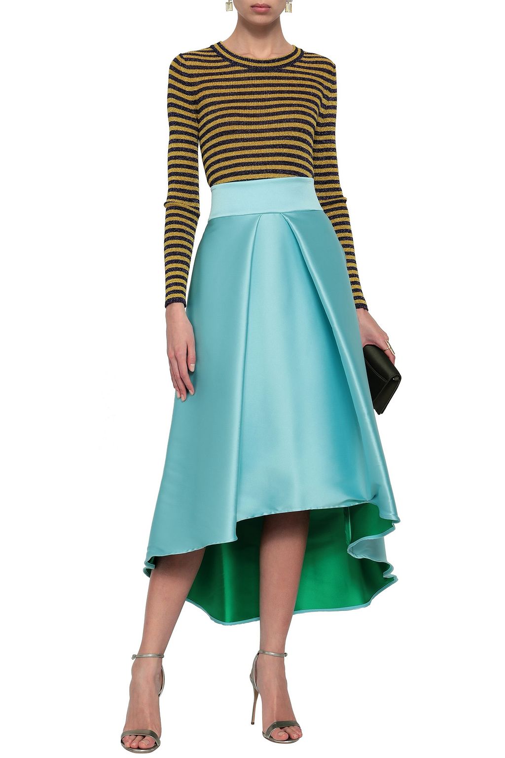 Duchesse Nylon Pleated Skirt