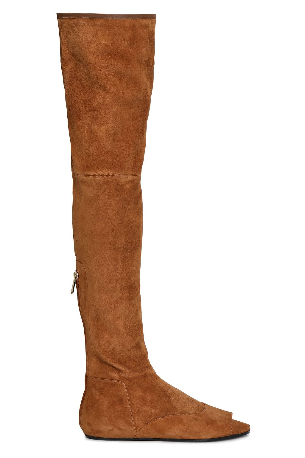thigh high camel suede boots