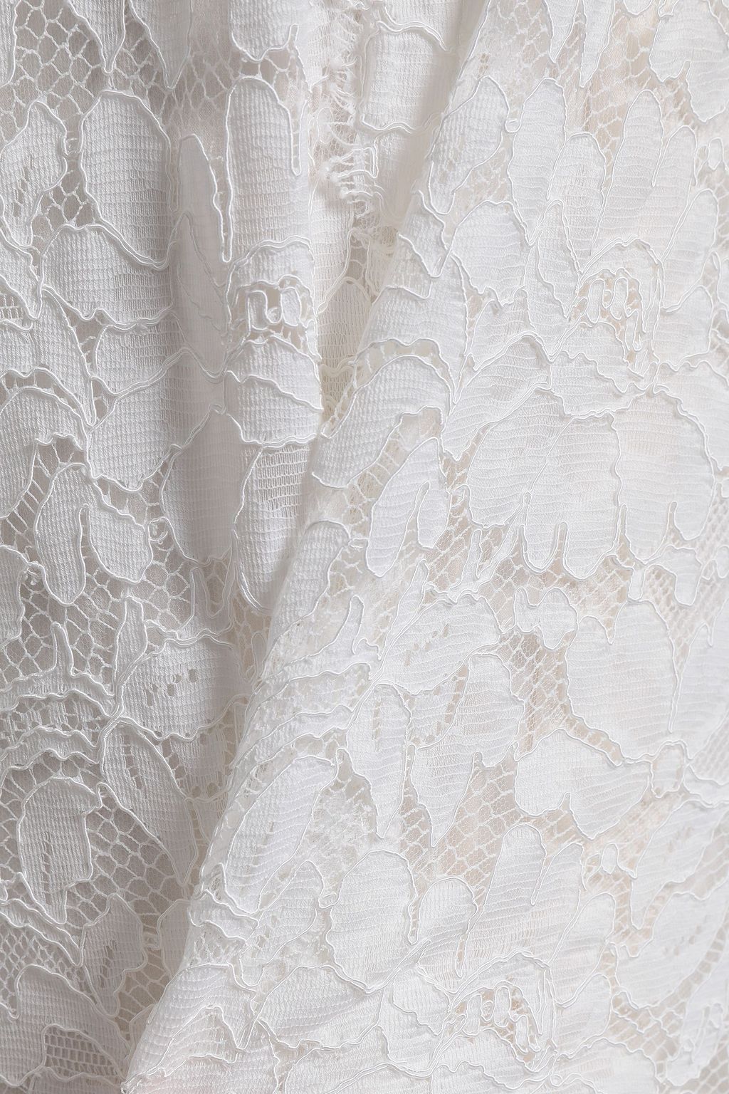 DOLCE&GABBANA Fluted cotton-blend corded lace gown