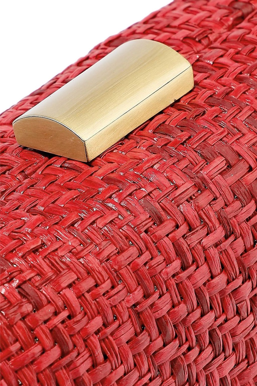 KAYU Charlotte tassel-embellished woven straw clutch