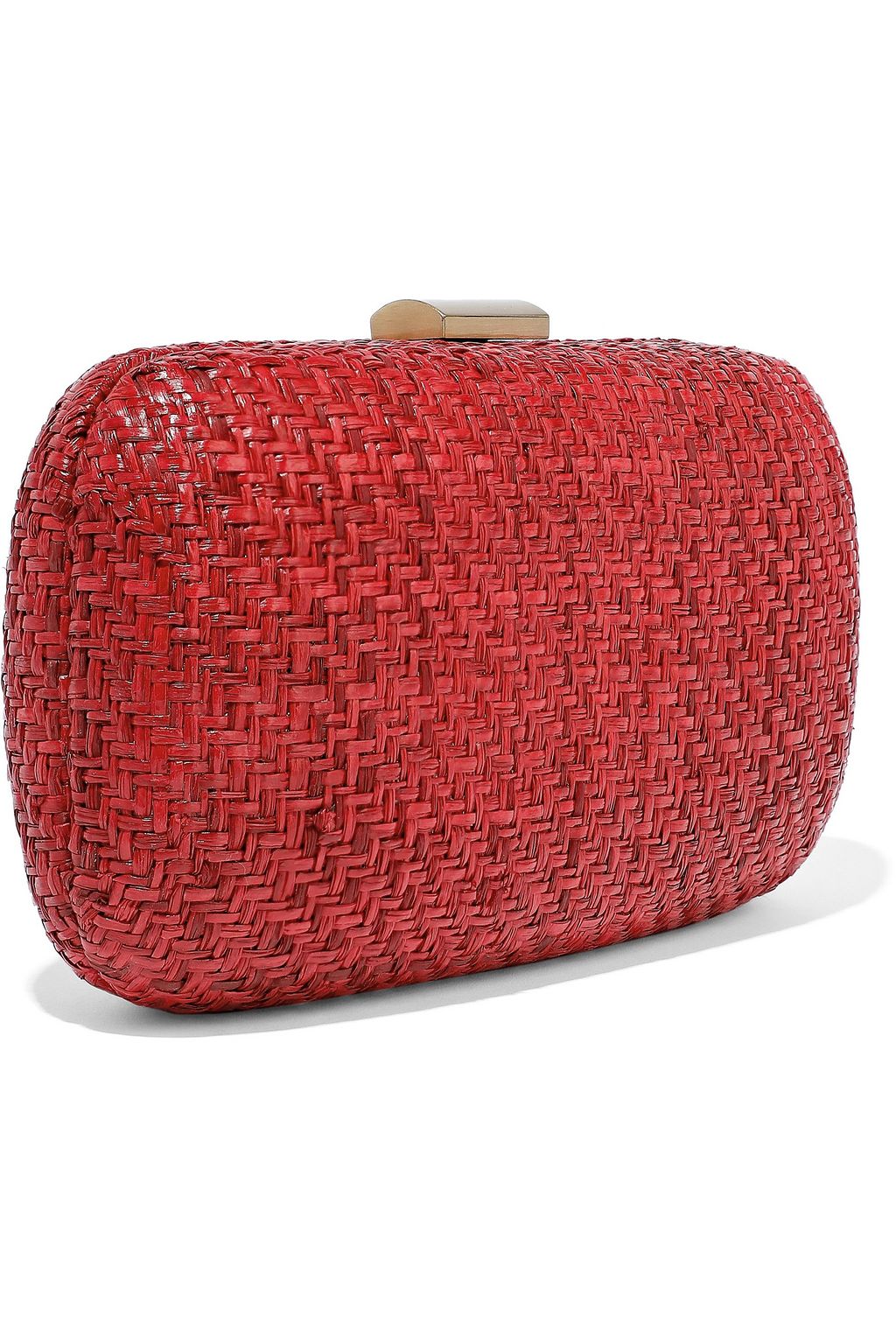 KAYU Charlotte tassel-embellished woven straw clutch