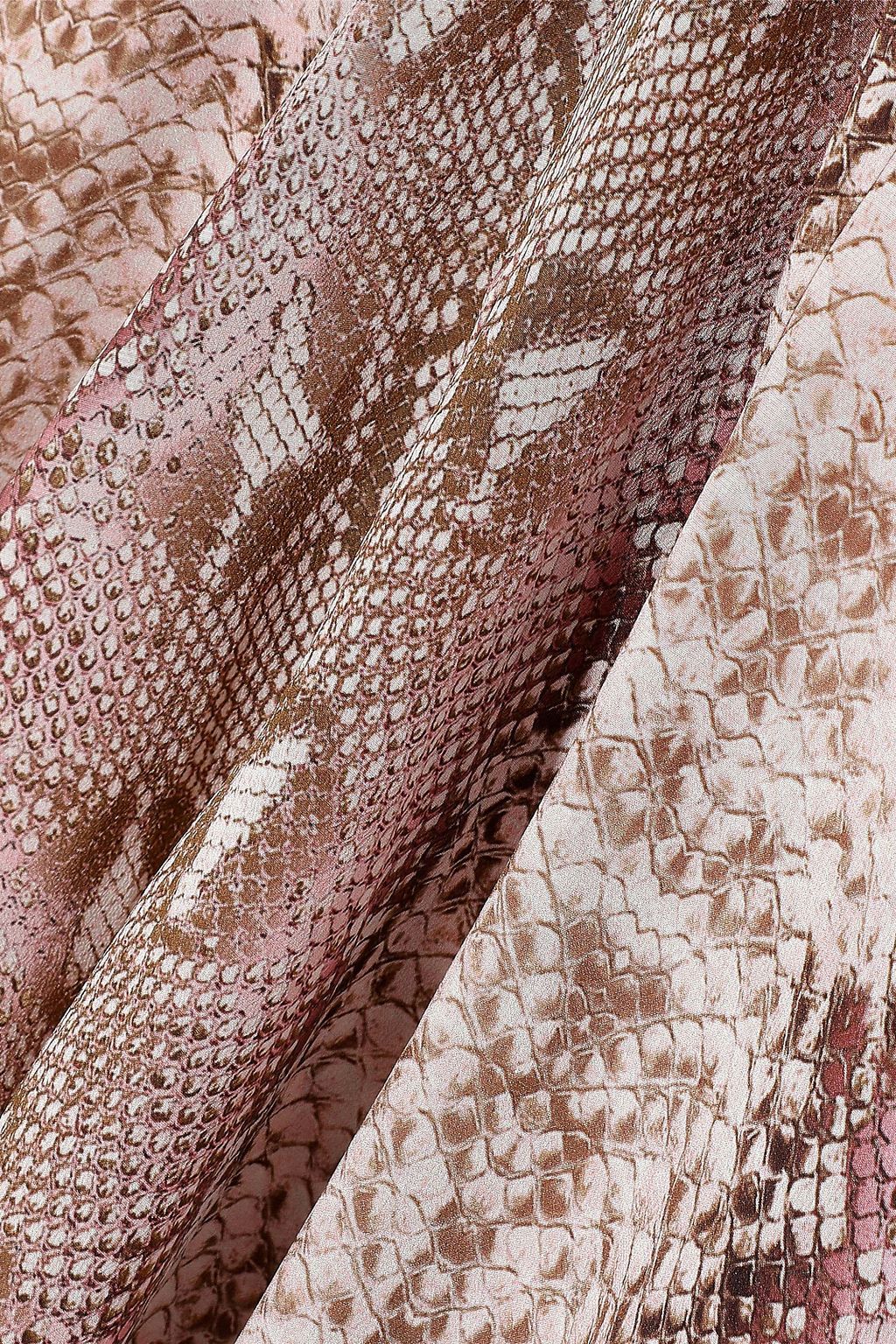 EMILIA WICKSTEAD Lucinda snake-print silk crepe de chine midi shirt dress