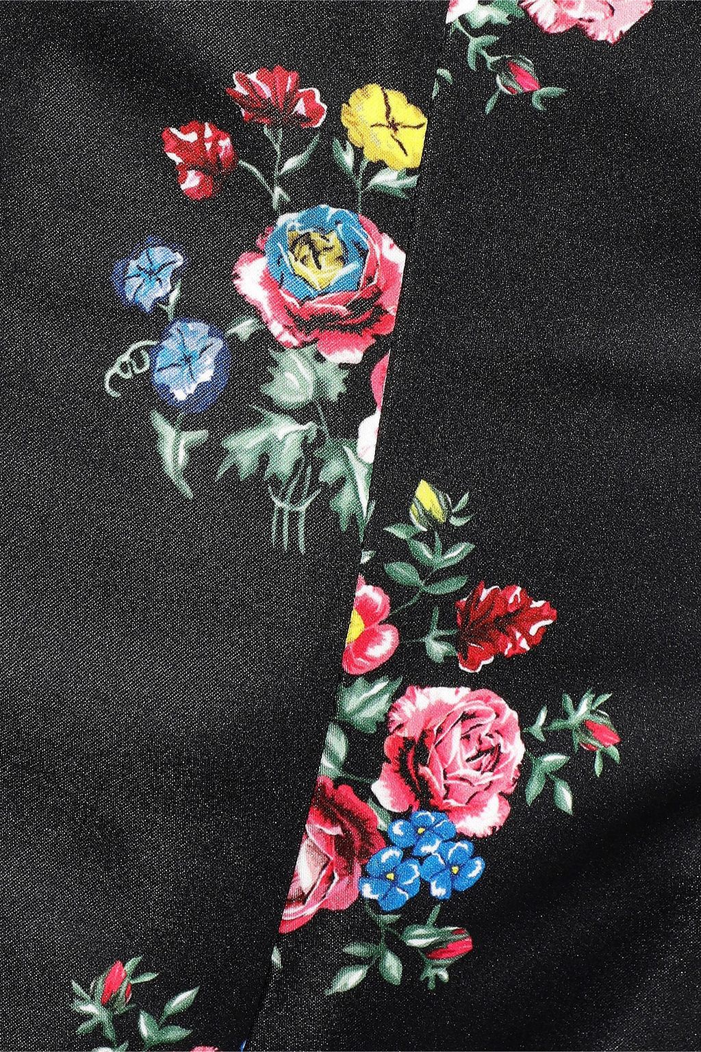 EMILIA WICKSTEAD Nella floral-print satin bootcut pants