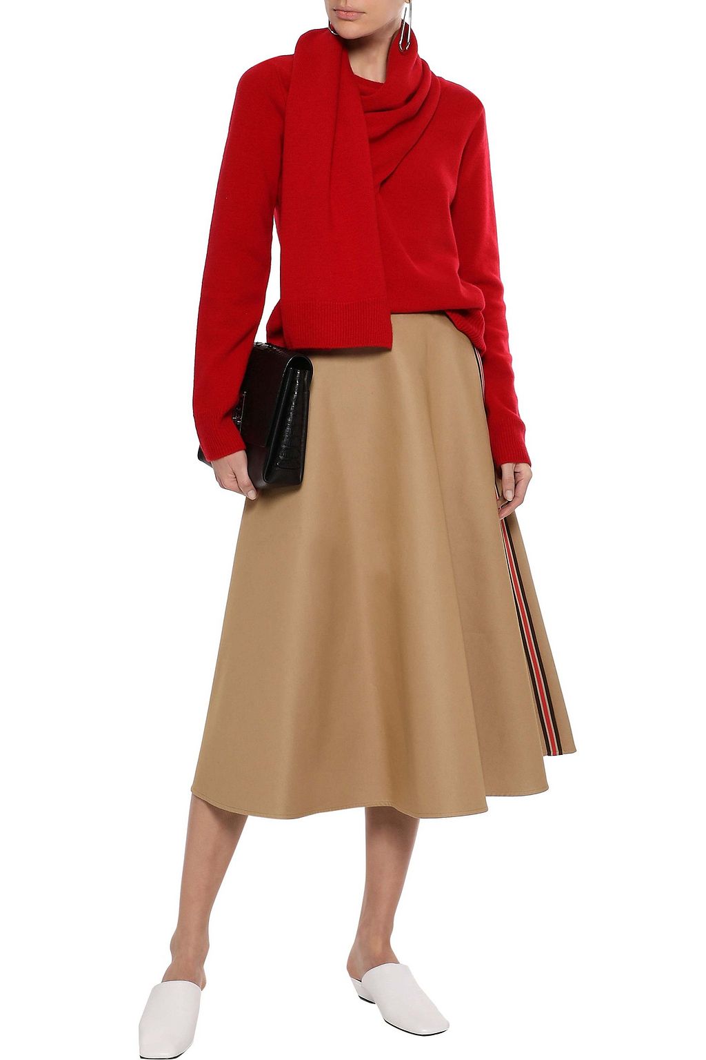 GOEN.J Draped wool and cashmere-blend sweater