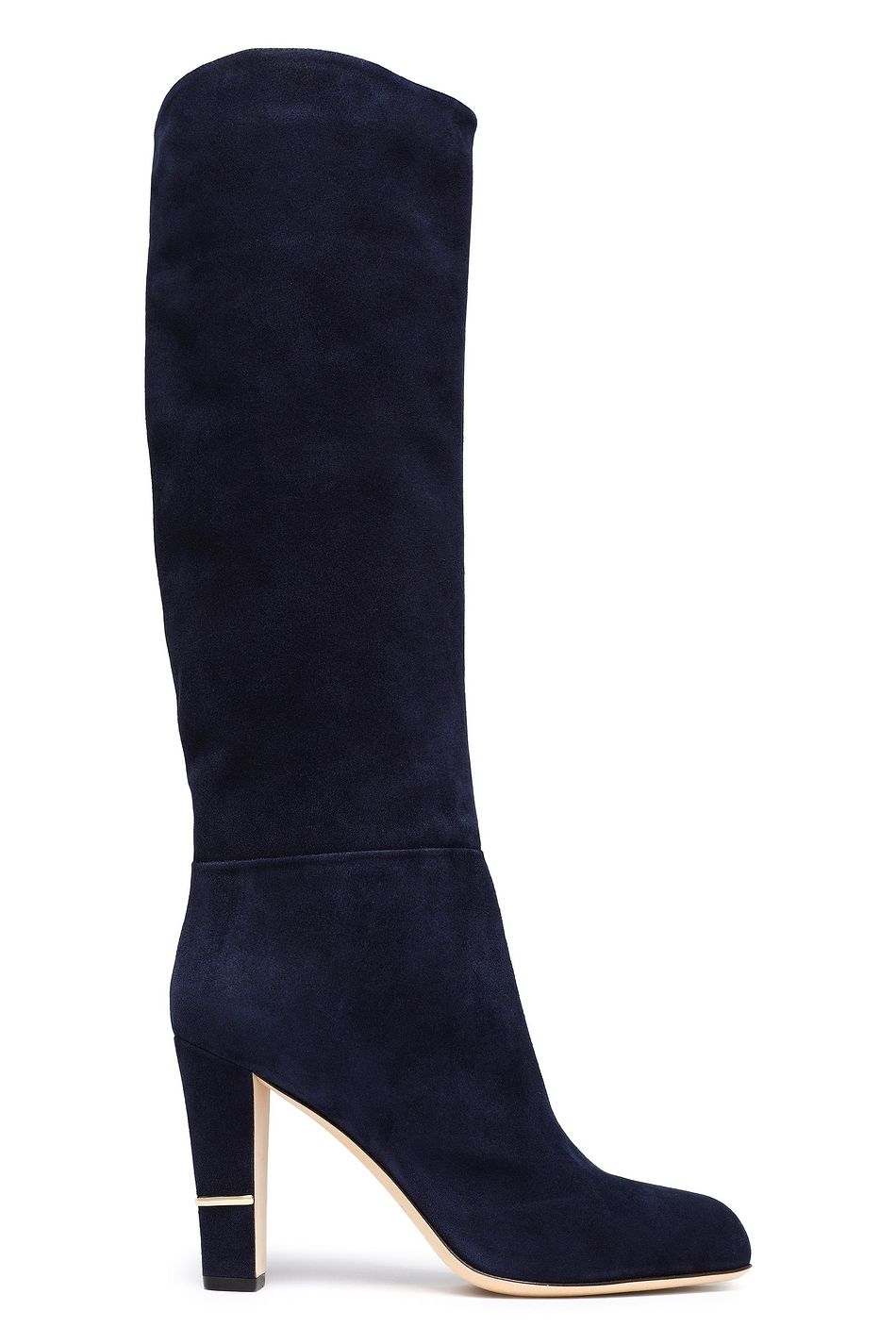 navy suede knee high boots