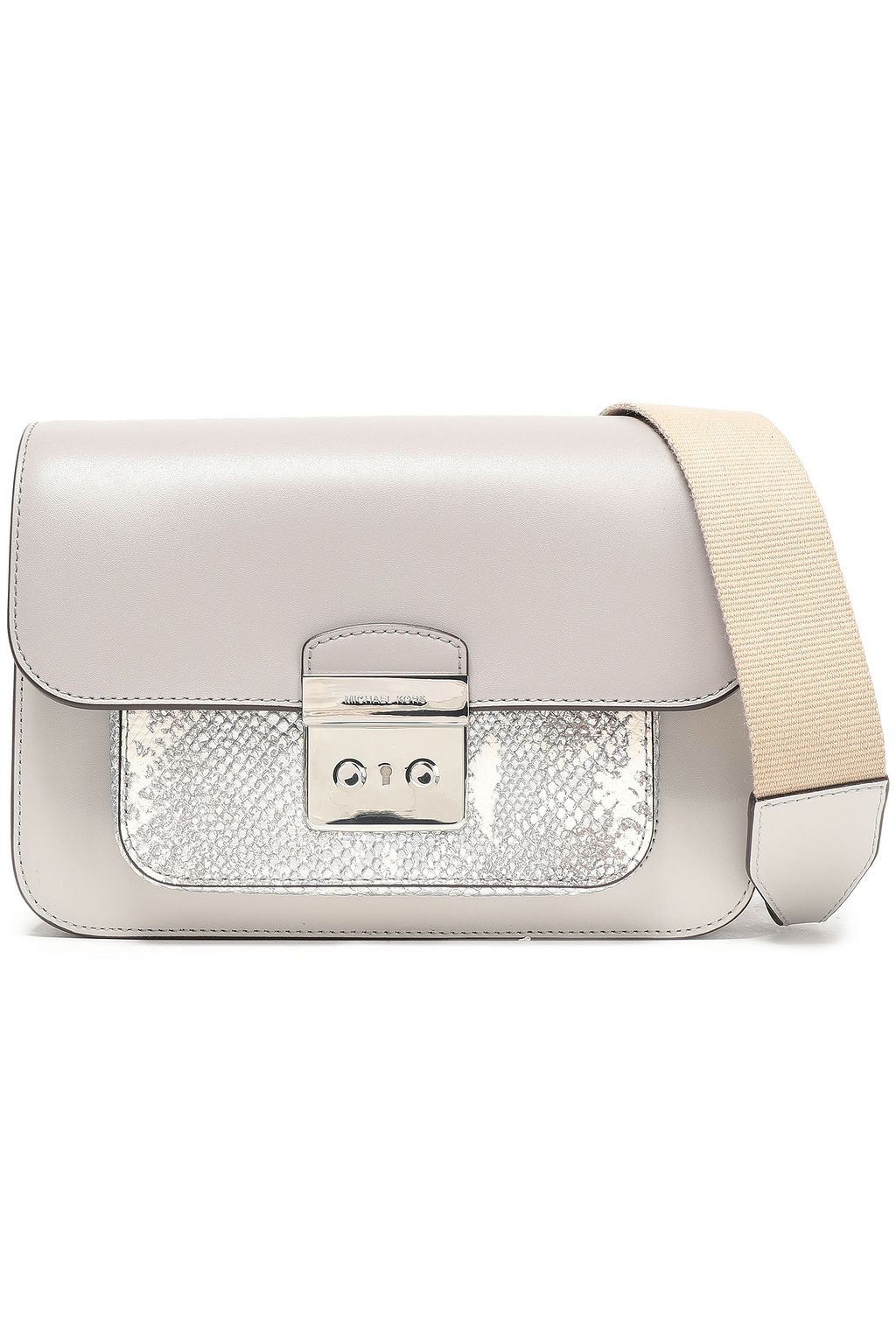 michael kors python bag silver