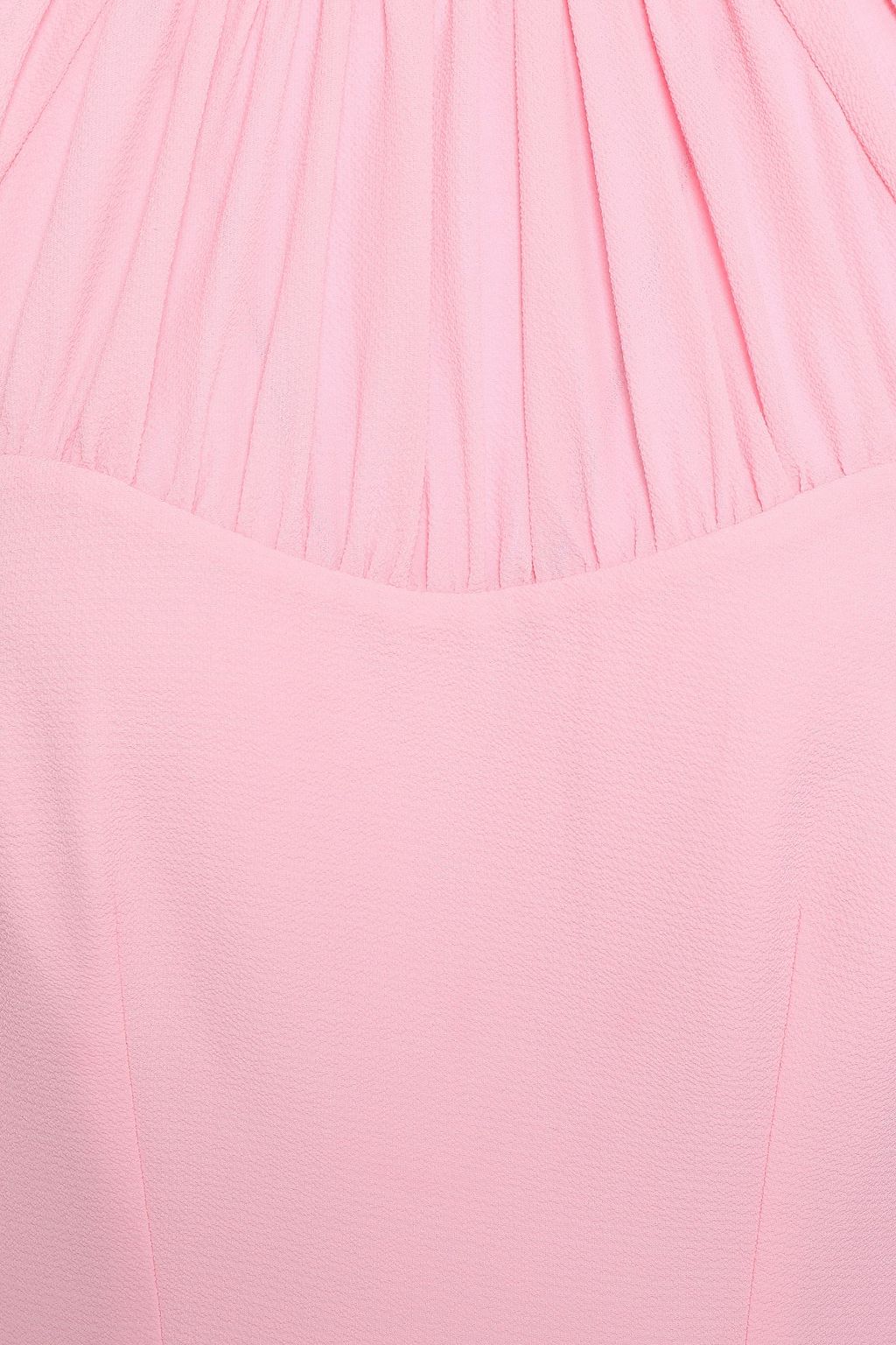 EMILIA WICKSTEAD Ruffle-trimmed gathered textured-crepe midi dress