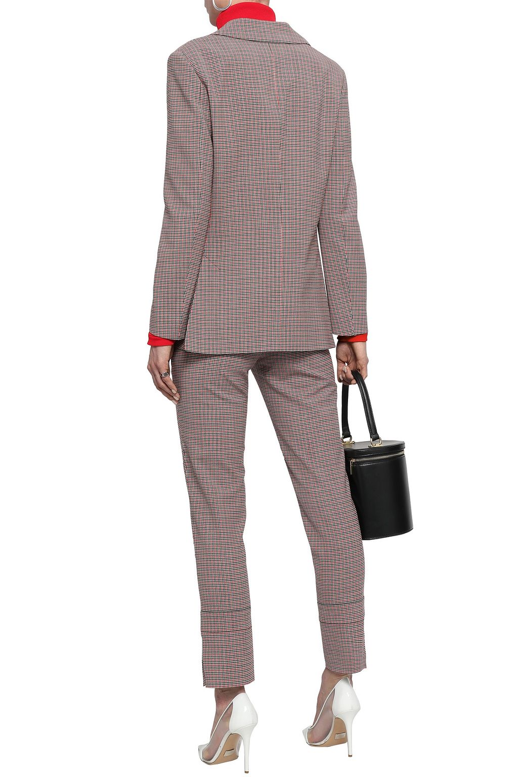 CEDRIC CHARLIER Checked virgin wool-blend blazer