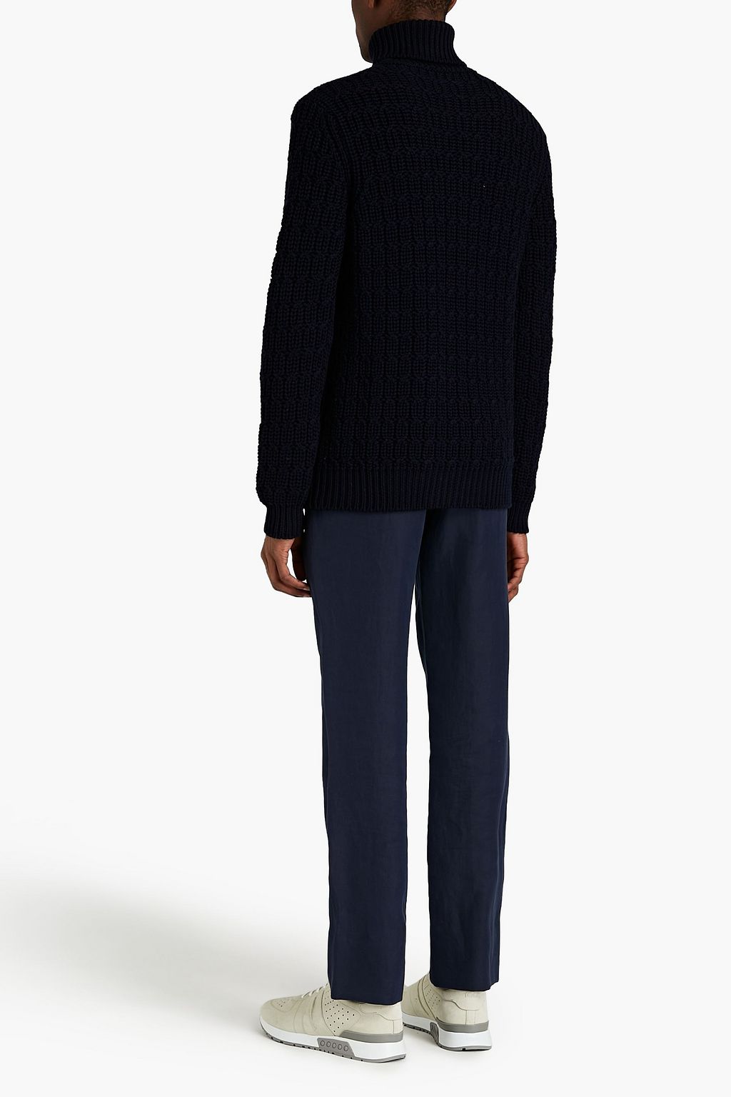 TOD'S Cable-knit merino wool turtleneck sweater
