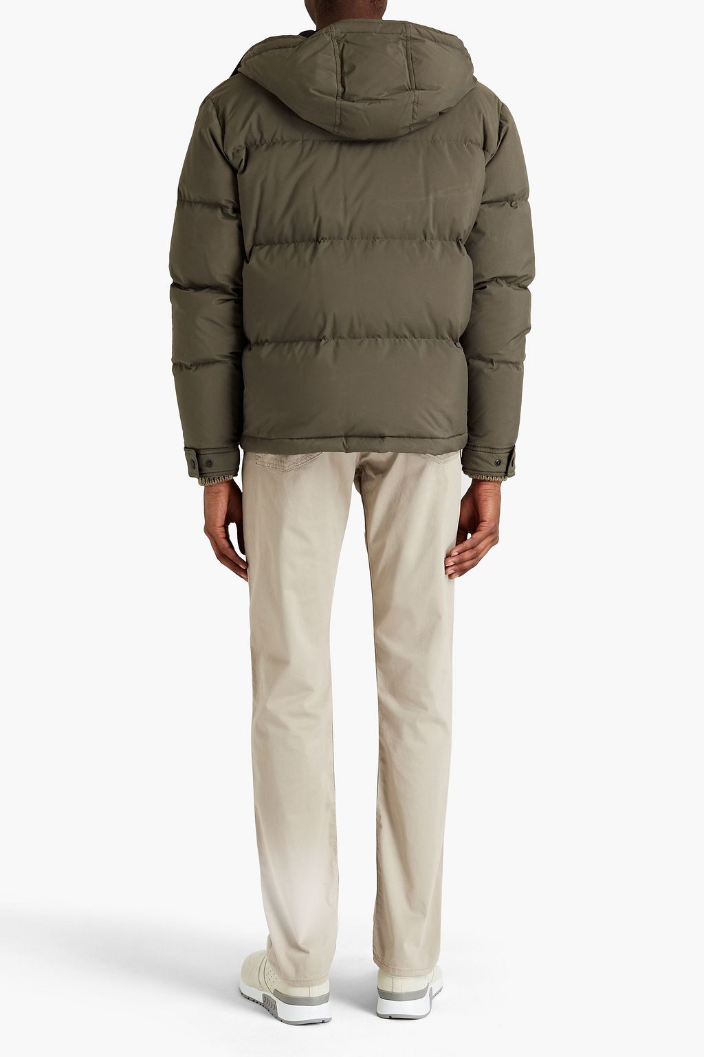 TOD'S Coated quilted shell hooded jacket