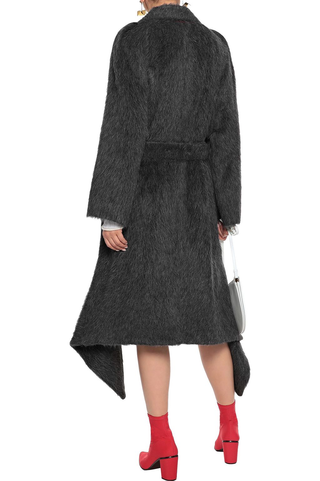 ROLAND MOURET Belted alpaca and wool-blend coat