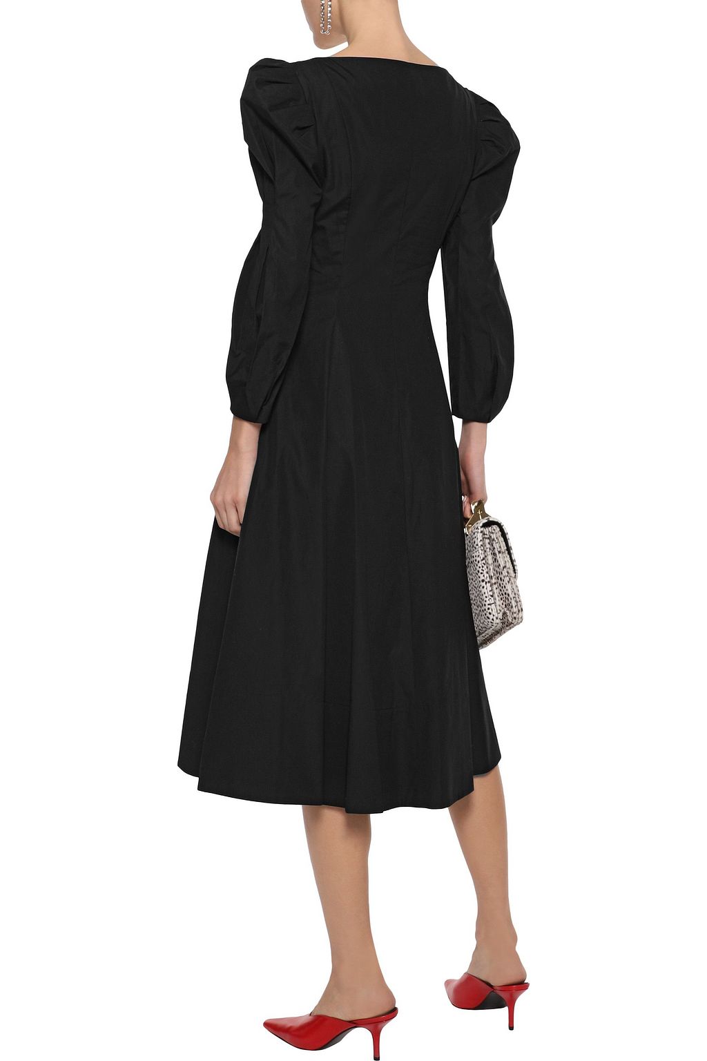 KHAITE Edwina flared cotton-poplin dress
