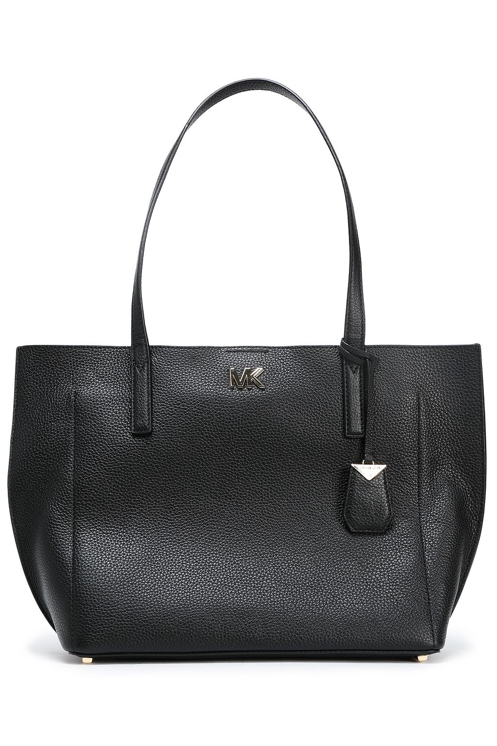 Black Textured-leather shoulder bag 