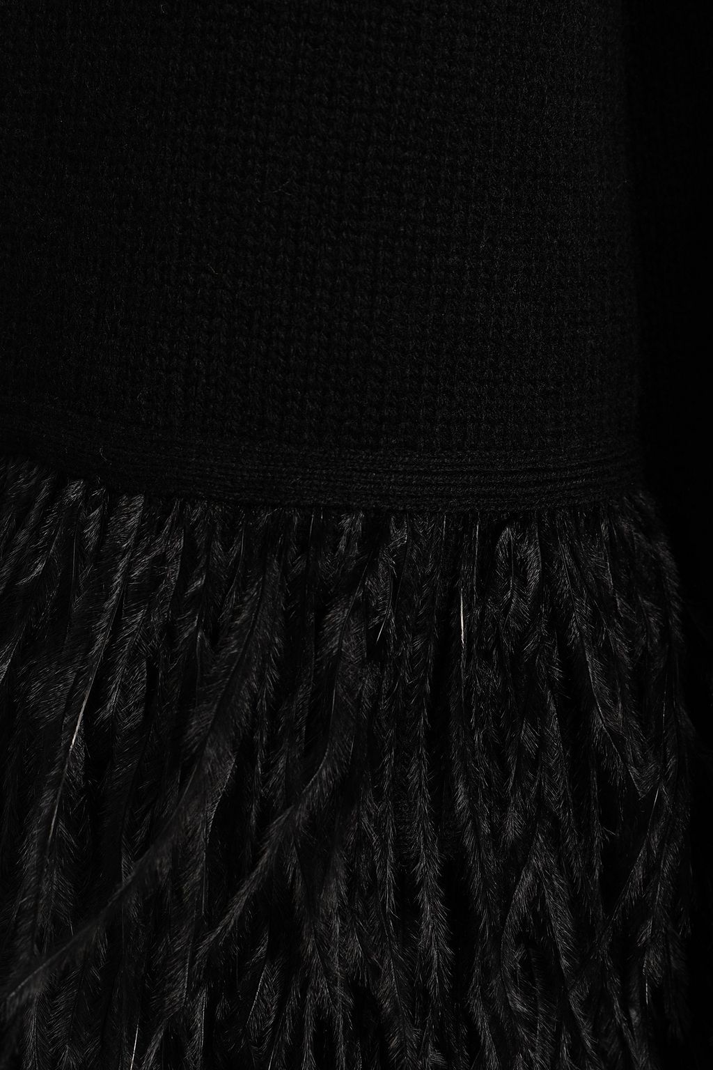 MICHAEL MICHAEL KORS Feather-embellished knitted dress