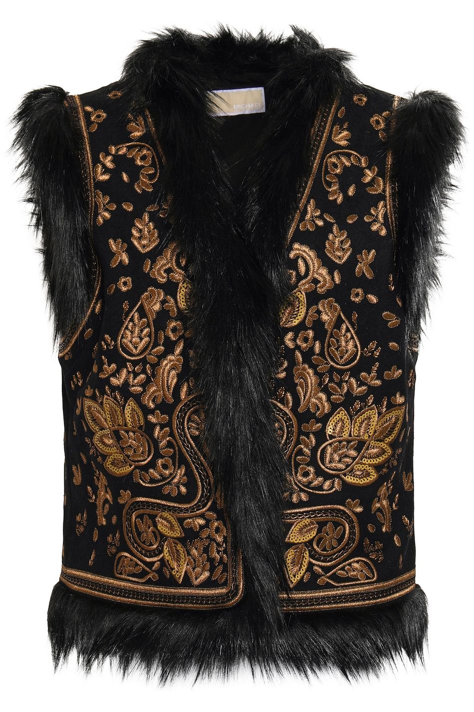 michael kors vest faux fur