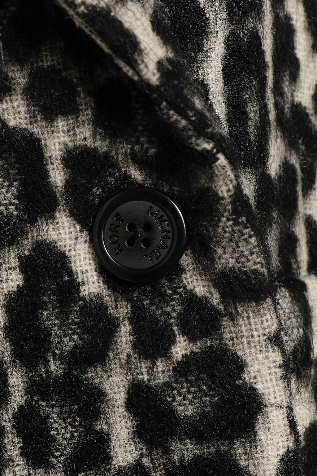 MICHAEL MICHAEL KORS Double-breasted brushed leopard-print felt coat