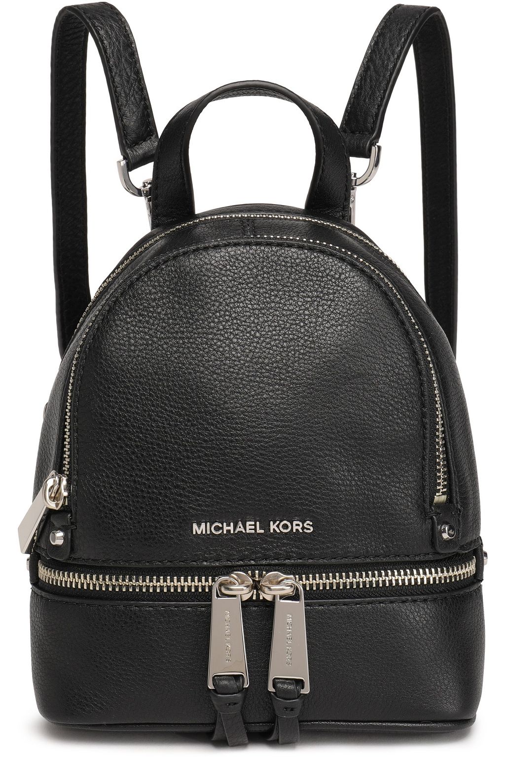 michael kors backpack leather black