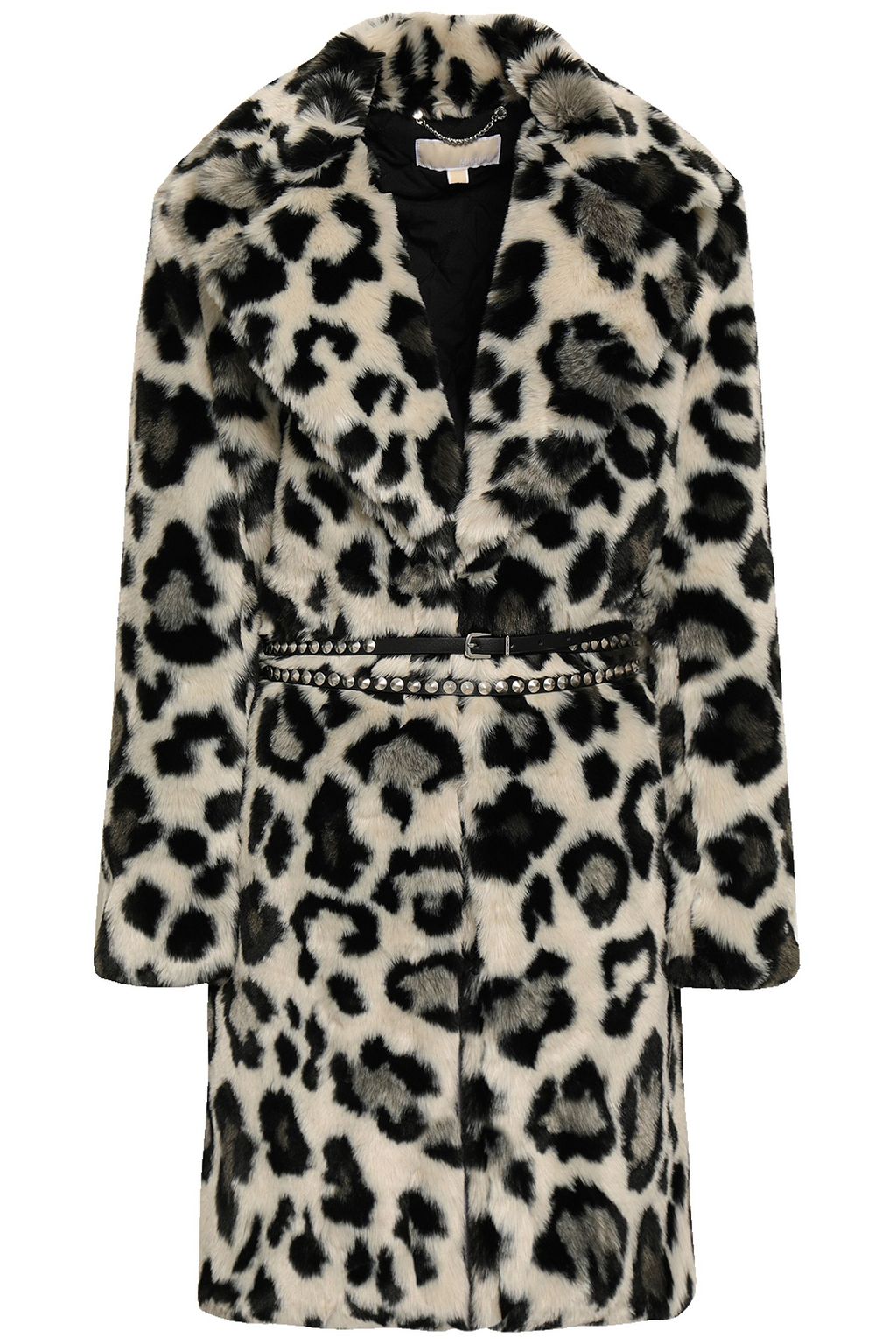 michael kors faux fur leopard coat