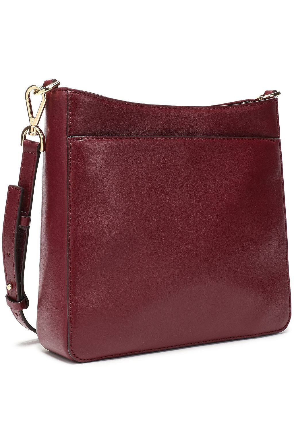 gloria whipstitched leather messenger